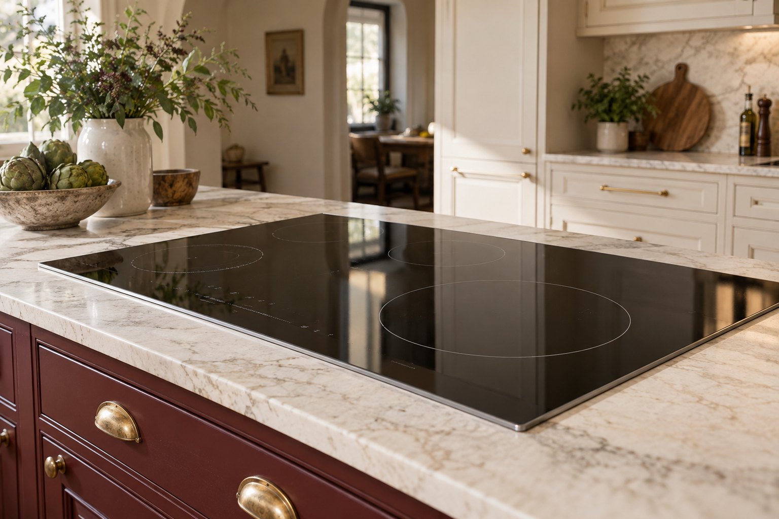 Illustrative Thermador cooktop in a residential kitchen — AI image for Viking Repair Pelham Manor